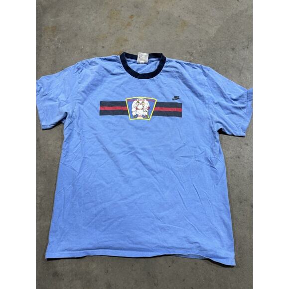 Vintage 80s Nike‎ Team Ringer Blue Old Yankee mens Size XL - Picture 1 of 5